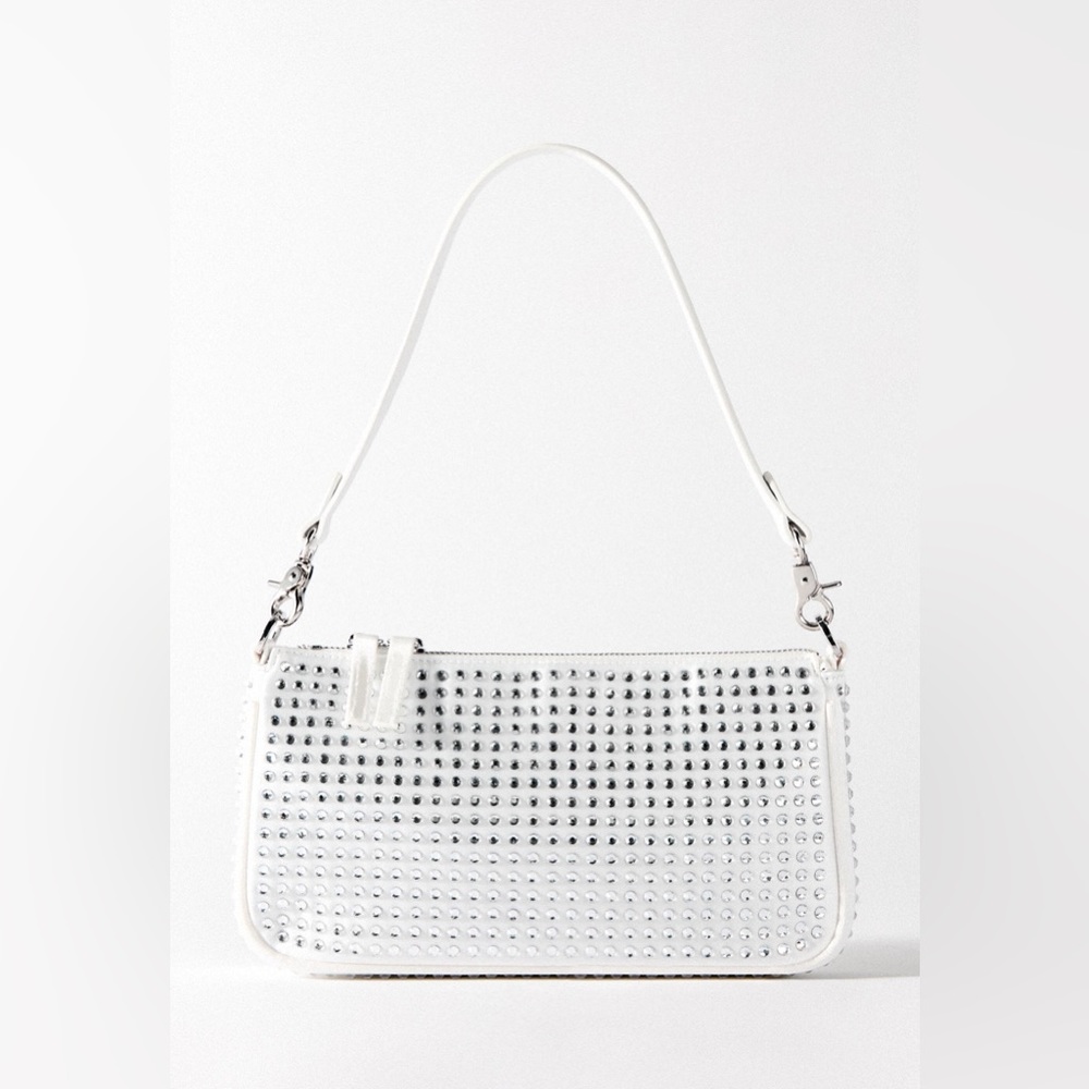 NWT Zara White Crystal Shoulder Bag - Picture 2 of 10